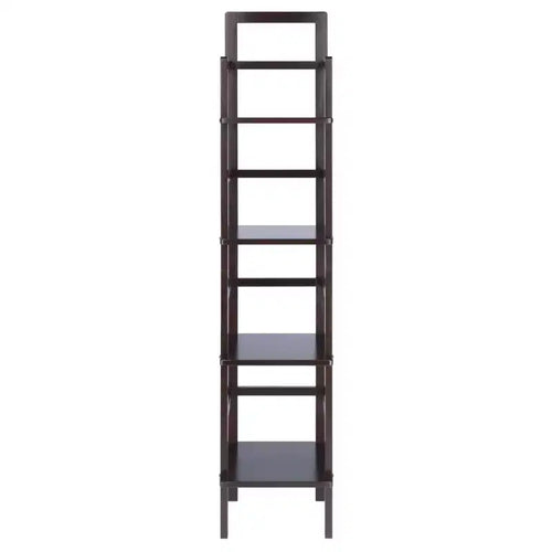 Scaffale da Panettiere Aiden Narrow Coffee - Winsome Wood: 4 Ripiani, Finitura in Legno Laccato, Ripiani Fissi