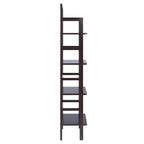 Aiden Narrow Bakers Rack Coffee - Winsome Wood: 4-Tier Storage, Lacquered Wood Finish, Fixed Shelves