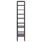 Aiden Narrow Bakers Rack Coffee - Winsome Wood: 4-Tier Storage, Lacquered Wood Finish, Fixed Shelves