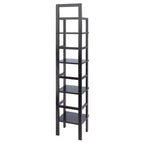 Aiden Narrow Bakers Rack Coffee - Winsome Wood: 4-Tier Storage, Lacquered Wood Finish, Fixed Shelves
