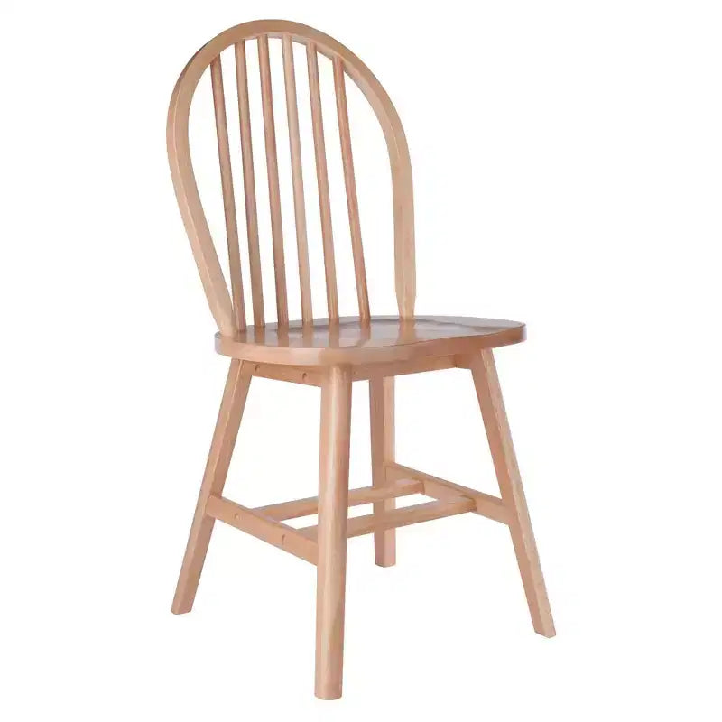 3pc Ravenna Dining Table Set Natural - Winsome: Solid Wood, Seats up to 4, Windsor Chairs