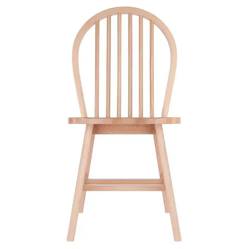 3pc Ravenna Dining Table Set Natural - Winsome: Solid Wood, Seats up to 4, Windsor Chairs