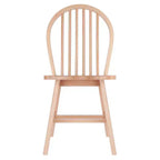 3pc Ravenna Dining Table Set Natural - Winsome: Solid Wood, Seats up to 4, Windsor Chairs