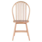 3pc Ravenna Dining Table Set Natural - Winsome: Solid Wood, Seats up to 4, Windsor Chairs