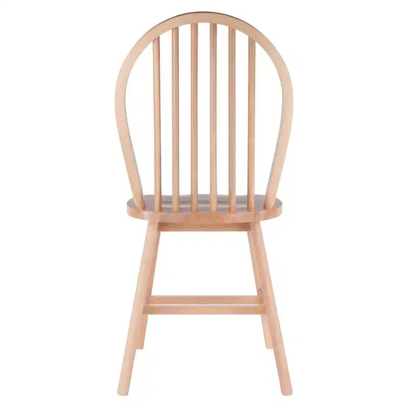 3pc Ravenna Dining Table Set Natural - Winsome: Solid Wood, Seats up to 4, Windsor Chairs