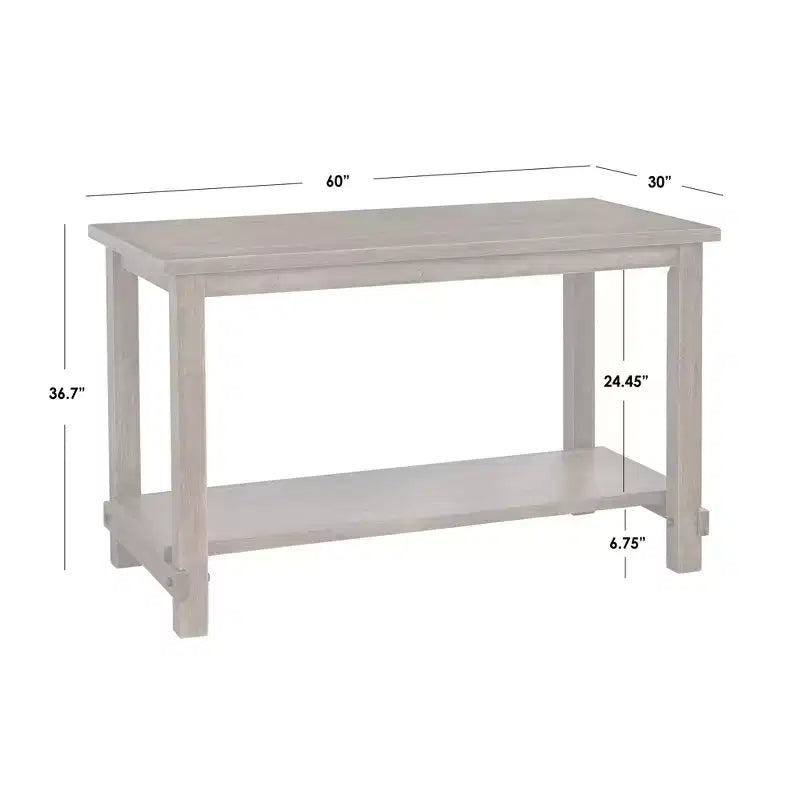 Buylateral Hathaway Tavolo da pranzo rettangolare a altezza bancone in stile rustico moderno, colore Driftwood