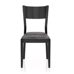 Set da pranzo moderno di metà secolo Bernst 5 pezzi quercia anticata/nero/grigio - miBasics: Struttura in legno di caucciù, sedute in similpelle