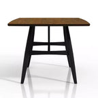 Set da pranzo moderno di metà secolo Bernst 5 pezzi quercia anticata/nero/grigio - miBasics: Struttura in legno di caucciù, sedute in similpelle