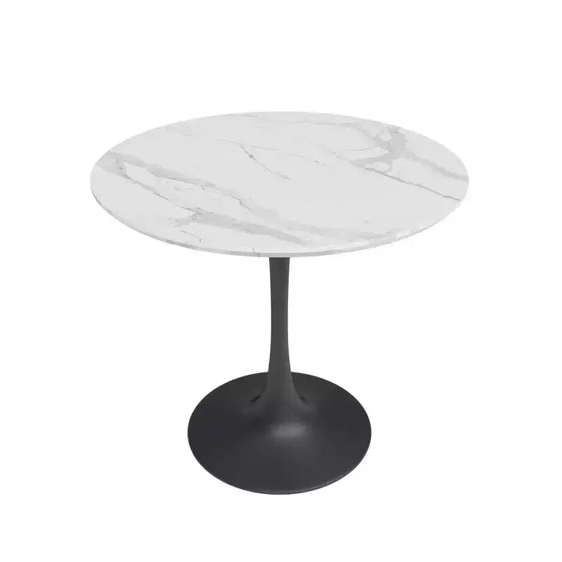 Set da Pranzo 3 pezzi Kurv Marmo Finto Bianco/Nero - Jamesdar