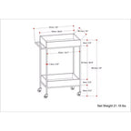 Trellis Bar Cart Natural - WyndenHall