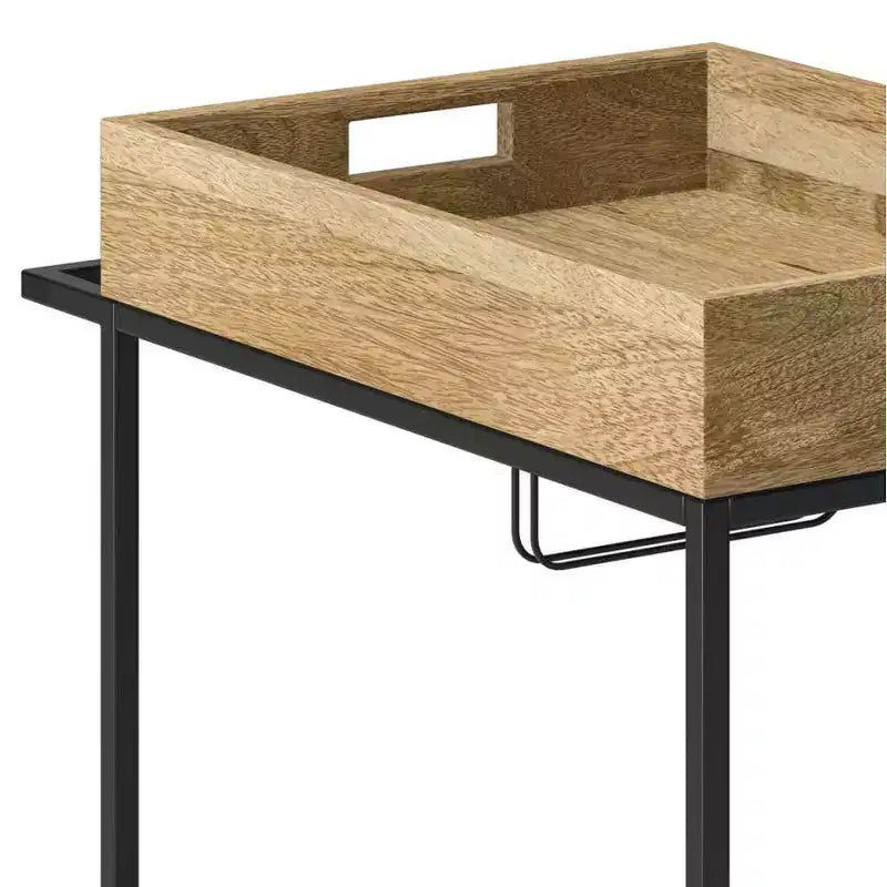 Trellis Bar Cart Natural - WyndenHall