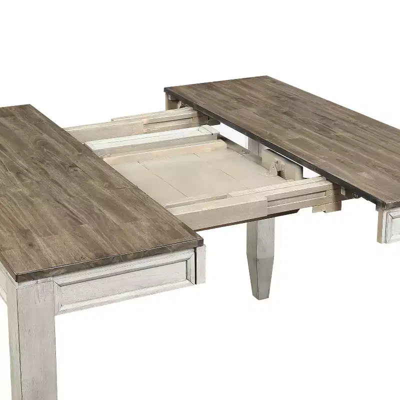 Abacus Counter Table Alabaster/Honey - Steve Silver Co.: 36" High, Square, Seats 8, Butterfly Leaf