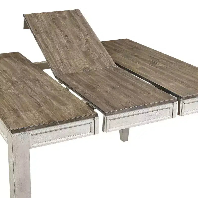 Abacus Counter Table Alabaster/Honey - Steve Silver Co.: 36" High, Square, Seats 8, Butterfly Leaf