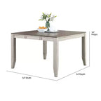 Abacus Counter Table Alabaster/Honey - Steve Silver Co.: 36" High, Square, Seats 8, Butterfly Leaf