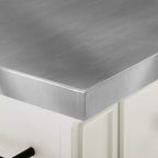 Isola Cucina Julia con Piano in Acciaio Inox: 2 Sgabelli Inclusi, Porta Spezie, Porta Asciugamani - Crosley