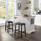 Isola Cucina Julia con Piano in Acciaio Inox: 2 Sgabelli Inclusi, Porta Spezie, Porta Asciugamani - Crosley