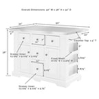 Isola Cucina Julia con Piano in Acciaio Inox: 2 Sgabelli Inclusi, Porta Spezie, Porta Asciugamani - Crosley