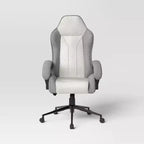 Sedia da gioco girevole grigia - Room Essentials™: sedia da scrivania imbottita, regolabile, con braccioli fissi