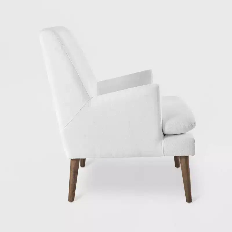 Poltrona lounge imbottita Leisure bianca - Modway: Mid-Century Modern, d'accento per camera da letto, in schiuma ad alta densità