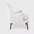 Poltrona lounge imbottita Leisure bianca - Modway: Mid-Century Modern, d'accento per camera da letto, in schiuma ad alta densità