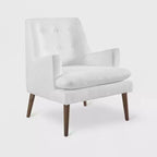 Poltrona lounge imbottita Leisure bianca - Modway: Mid-Century Modern, d'accento per camera da letto, in schiuma ad alta densità
