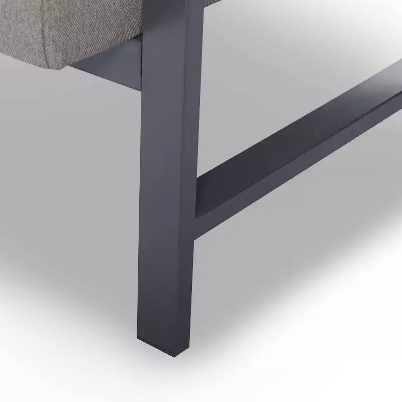 Russell Bronze Metal Frame Accent Chair Gray - Finch: Upholstered Polyester, Modern Club Chair with 250lb Capacity