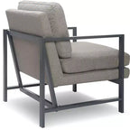 Russell Bronze Metal Frame Accent Chair Gray - Finch: Upholstered Polyester, Modern Club Chair with 250lb Capacity