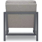 Russell Bronze Metal Frame Accent Chair Gray - Finch: Upholstered Polyester, Modern Club Chair with 250lb Capacity