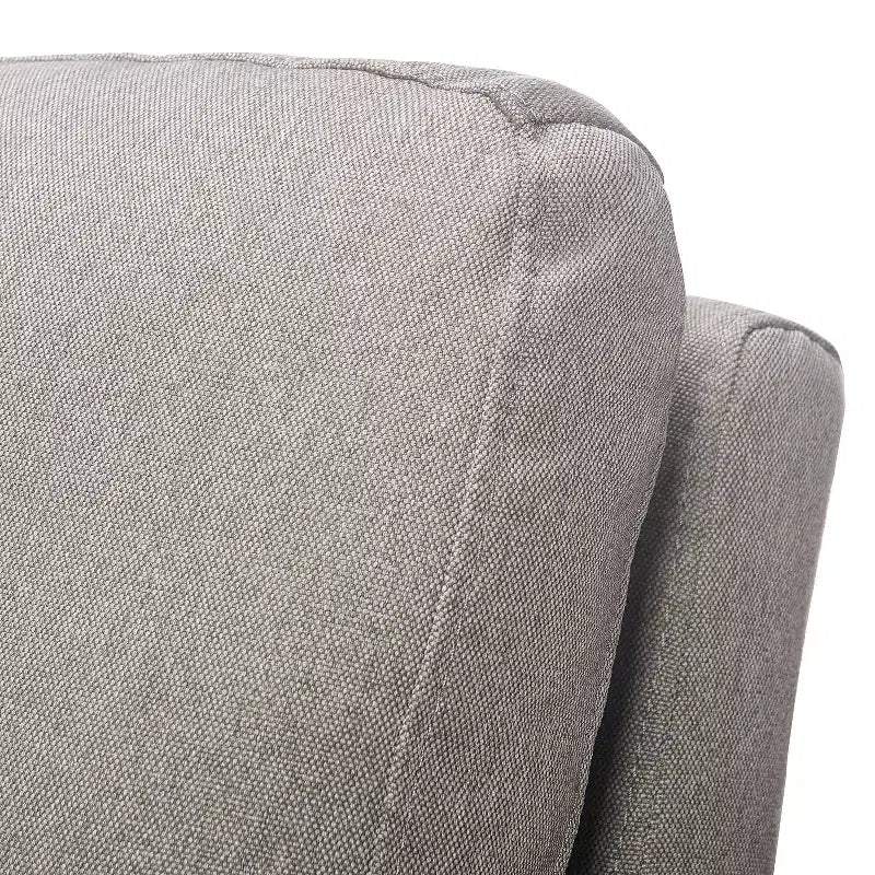 Russell Bronze Metal Frame Accent Chair Gray - Finch: Upholstered Polyester, Modern Club Chair with 250lb Capacity
