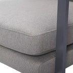 Russell Bronze Metal Frame Accent Chair Gray - Finch: Upholstered Polyester, Modern Club Chair with 250lb Capacity