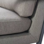 Russell Bronze Metal Frame Accent Chair Gray - Finch: Upholstered Polyester, Modern Club Chair with 250lb Capacity