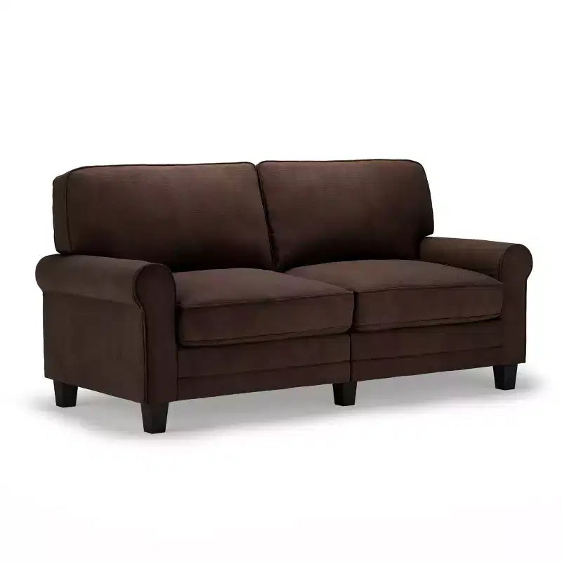 73" RTA Copenhagen Collection Sofa Rye Brown - Serta