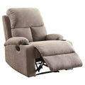 Rosia Linen Side Lever Recliner Gray - Acme Furniture: Microfiber, Side Handle, Cup Holders