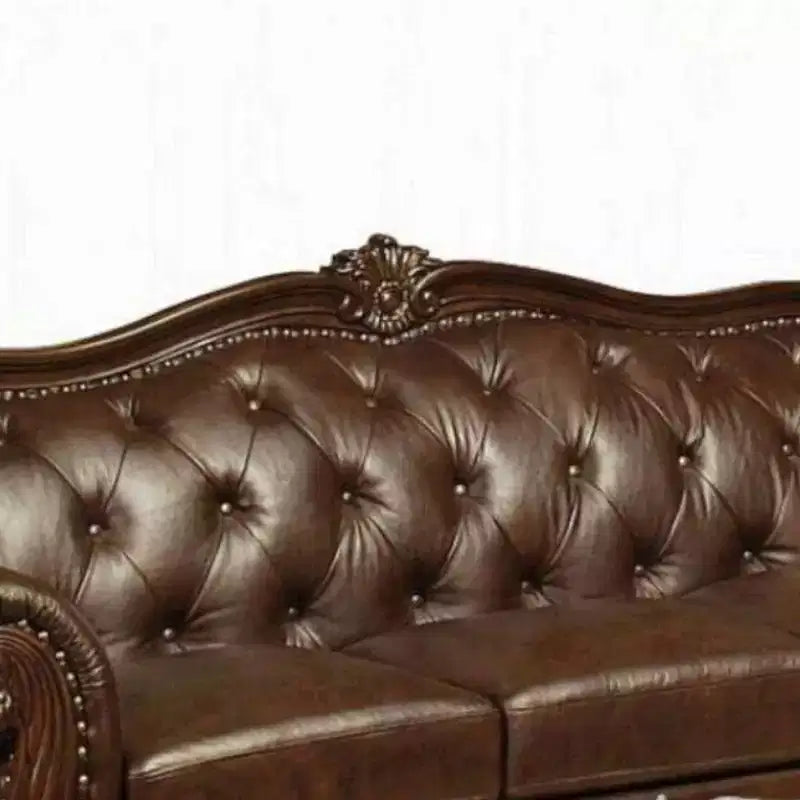 Divano Anondale da 94": capitonné classico, braccioli arrotolati - Acme Furniture