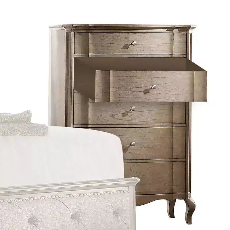 Cassettiera Chelmsford da 38" color talpa anticato - Acme Furniture: 5 cassetti, nessun montaggio richiesto, salvaspazio