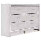 Altyra Dresser White - Signature Design by Ashley: 6-Drawer Storage, Laminated Finish, No Assembly Required