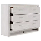 Altyra Dresser White - Signature Design by Ashley: 6-Drawer Storage, Laminated Finish, No Assembly Required