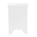 Lambert Wood 1 Drawer Nightstand White - Baxton Studio: Traditional Storage with Antique Finish, Metallic Silver Hardware