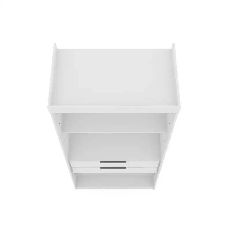 Set di 3 Mobili Mulberry Aperti a 3 Sezioni Bianchi - Manhattan Comfort: Composito in MDF, 12 Ripiani, 6 Cassetti