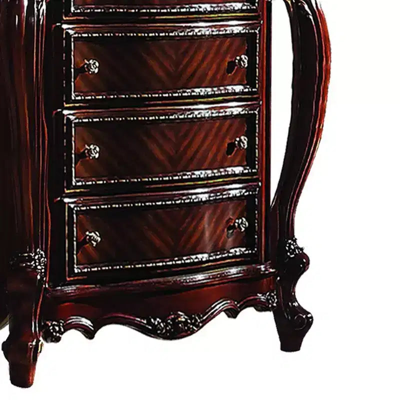 46" Picardy Chest Honey Oak - Acme Furniture: Vintage Style, 5 Felt Lined Drawers, European Influence