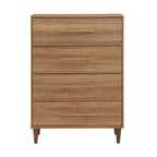 HOMES: Inside + Out Comò a 4 cassetti Esigne Mid-Century, Quercia Chiaro