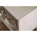 HOMES: Inside + Out Del Grande USB Outlet Nightstand Antique White/Beige