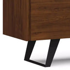 Mitchell TV Stand: Sturdy Metal Legs, Media Storage, Cord Management - WyndenHall