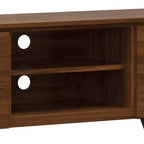 Mitchell TV Stand: Sturdy Metal Legs, Media Storage, Cord Management - WyndenHall