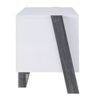 Mobile porta TV basso Etteridge per TV fino a 56" grigio - miBasics: stile transizionale, finitura bicolore, ripiani aperti e regolabili