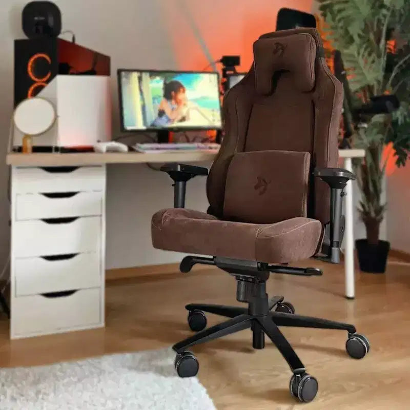 Sedia da ufficio e gaming Arozzi Vernazza Supersoft con supporto lombare in memory foam, marrone