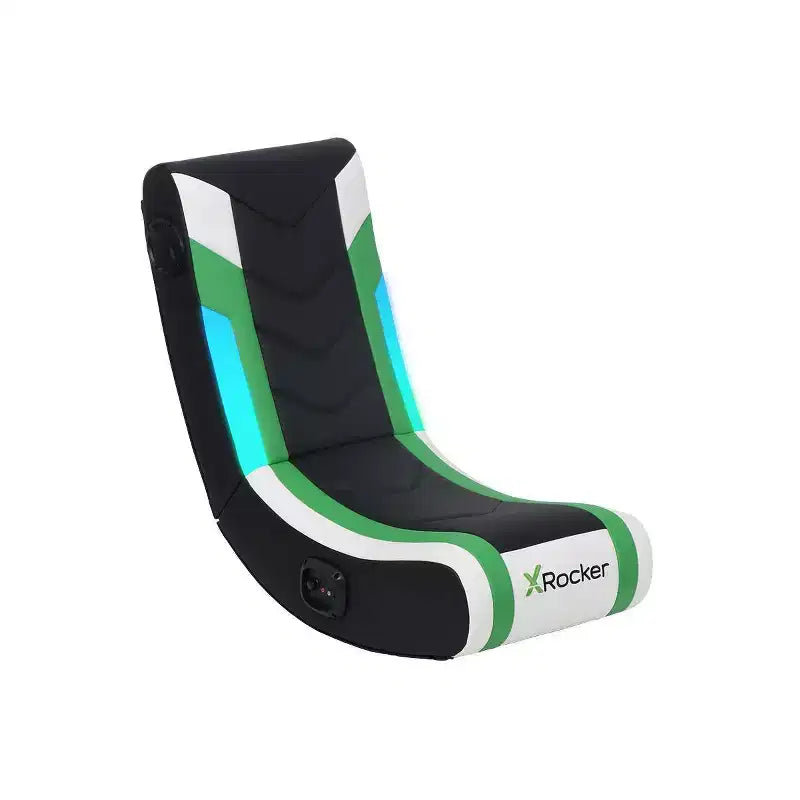 X Rocker Horizon Sedia da Gaming a Dondolo con Audio LED RGB Verde/Nero/Bianco