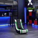 X Rocker Horizon Sedia da Gaming a Dondolo con Audio LED RGB Verde/Nero/Bianco