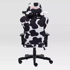 Ts85 Sedia Gaming Serie Lusso Stampa Mucca - Techni Sport: Rivestimento in Velluto, Memory Foam, Regolabile