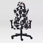 Ts85 Sedia Gaming Serie Lusso Stampa Mucca - Techni Sport: Rivestimento in Velluto, Memory Foam, Regolabile